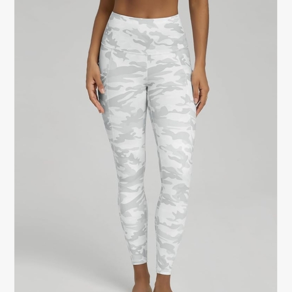 Amazon Pants - Like New! Athletic Leggings Grey/White Camo Size Large